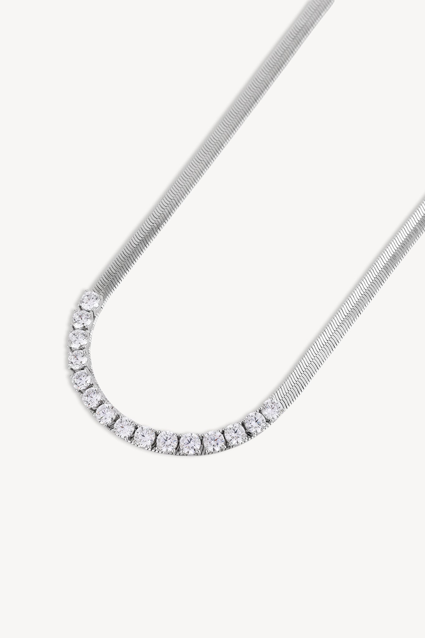 Diamond Snake Chain Silver