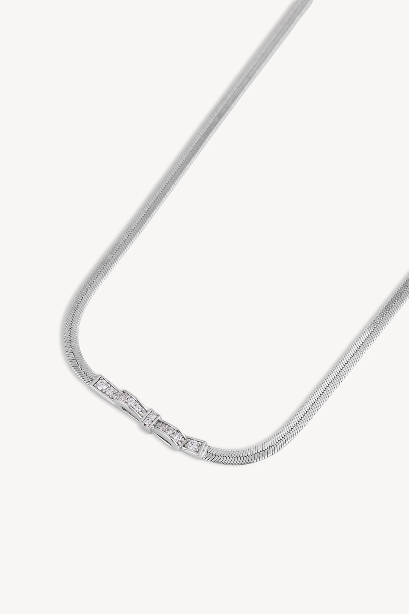 Bow Snake Chain Silver