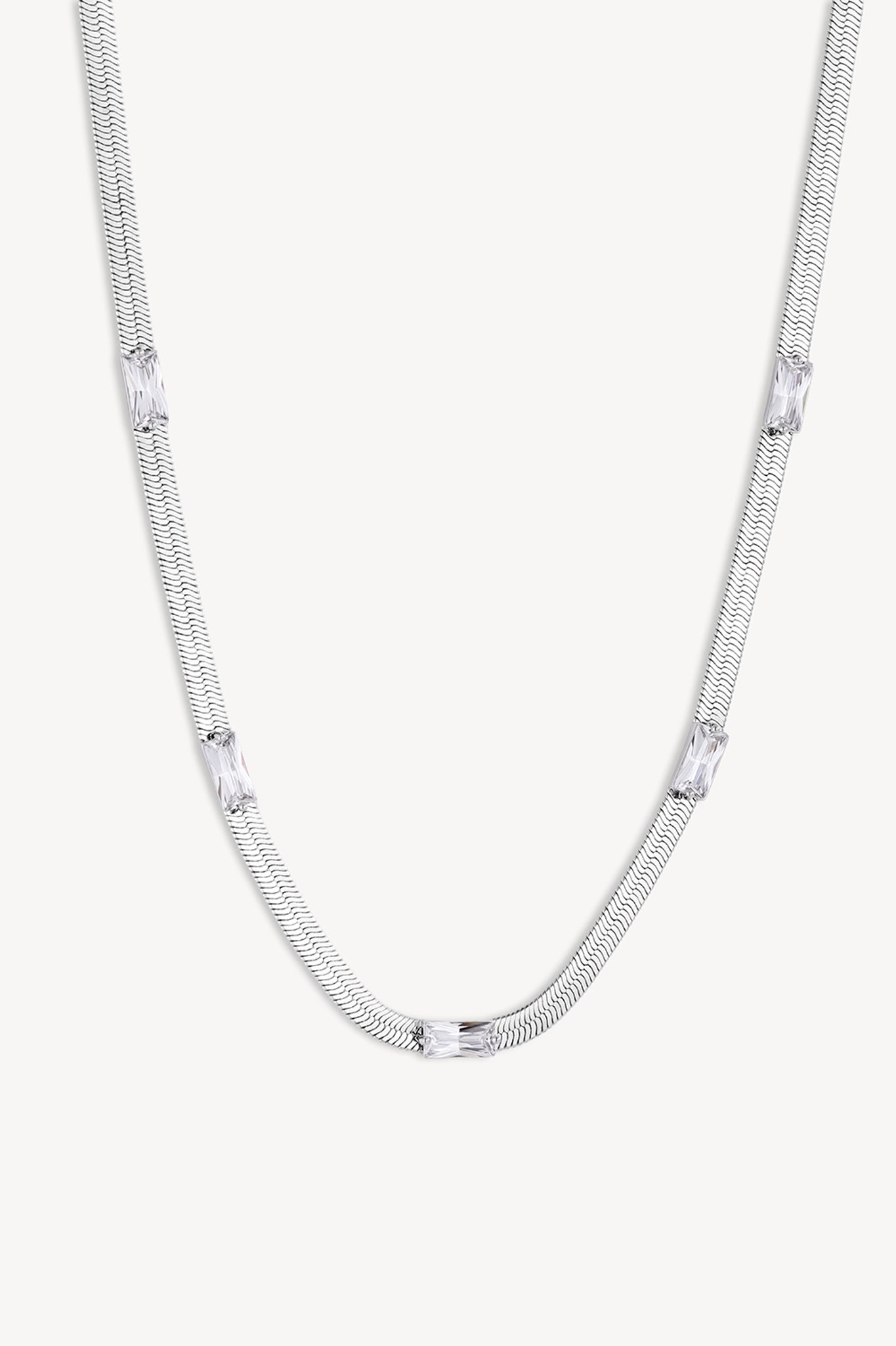 Baguette Snake Chain Silver
