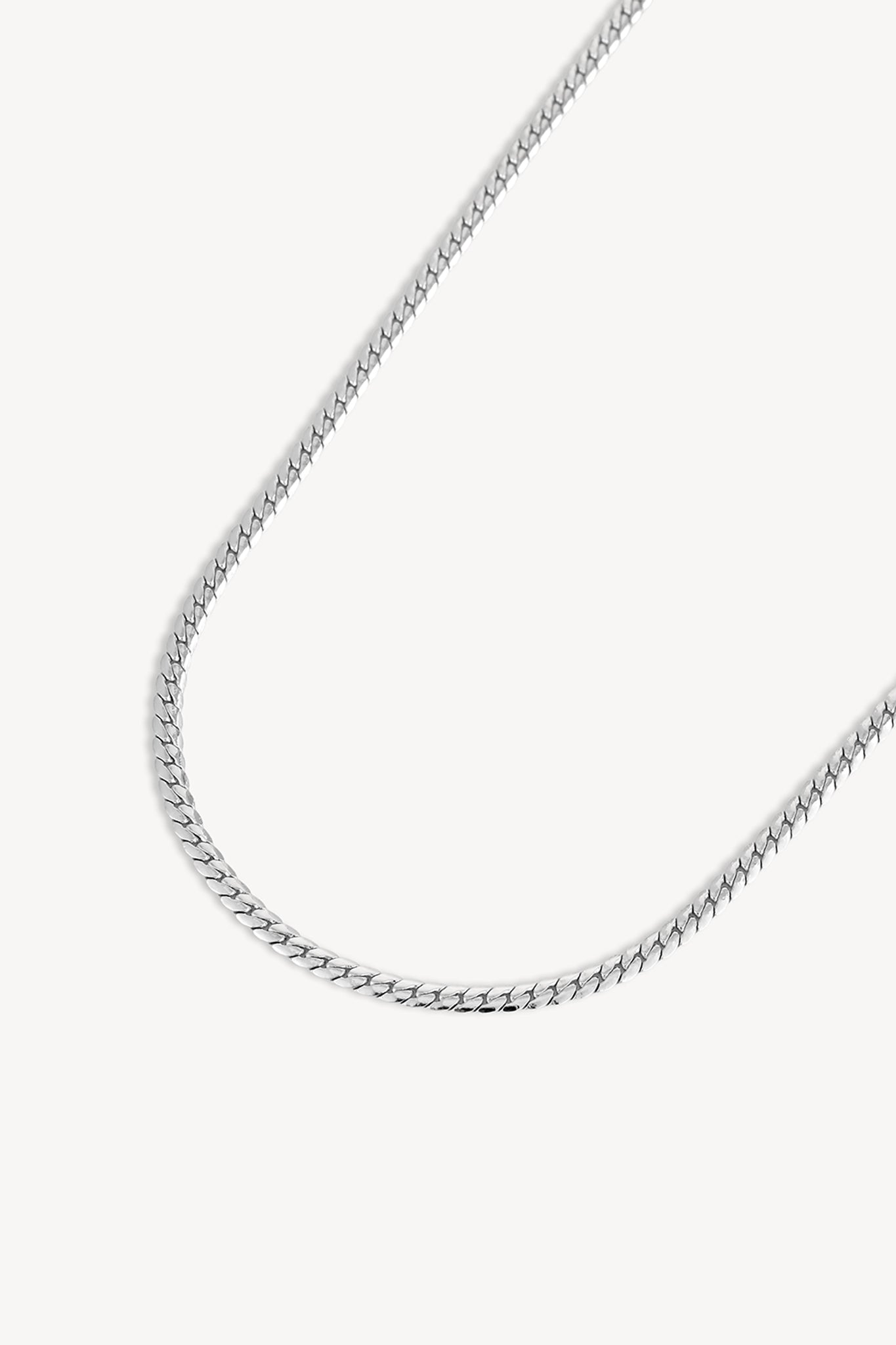 Braided Flat Chain Silver