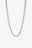 Solitaire Curb Necklace Silver