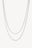 Layered Clip Necklace Silver