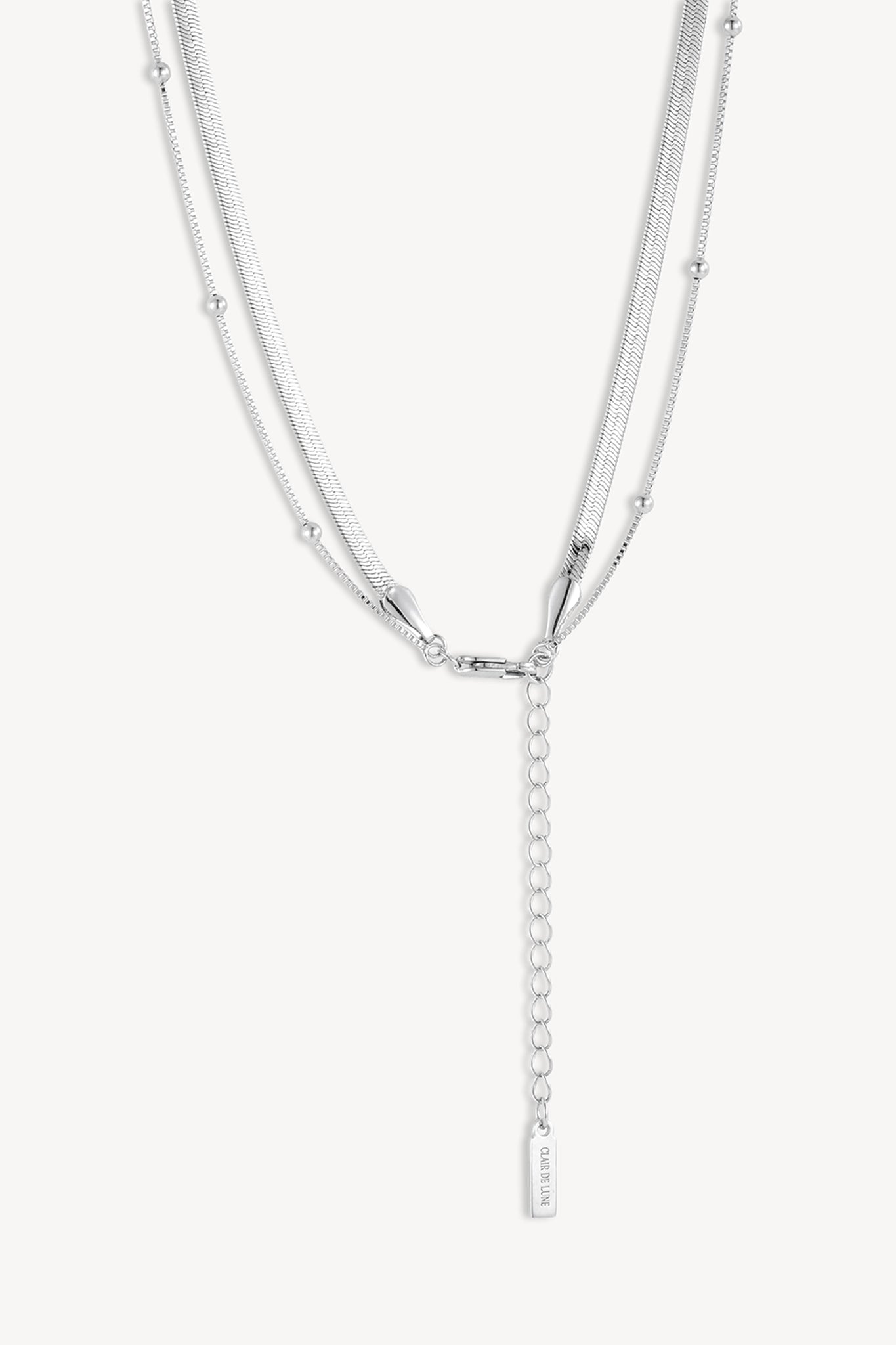 Snake & Bead Duo Silver