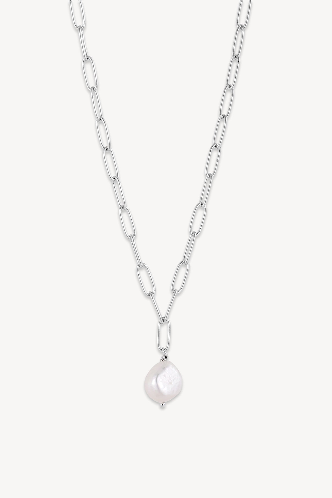 Tide & Pearl Necklace Silver