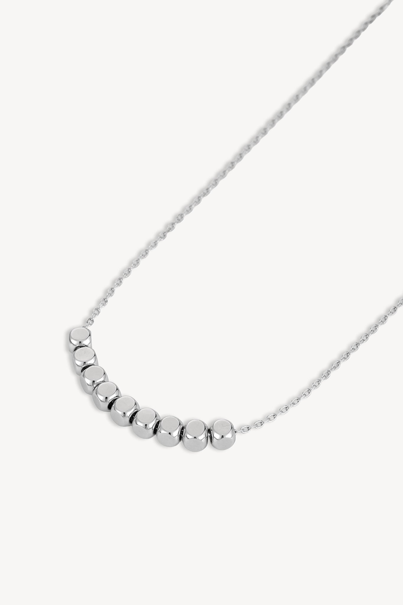 Geo Bar Necklace Silver
