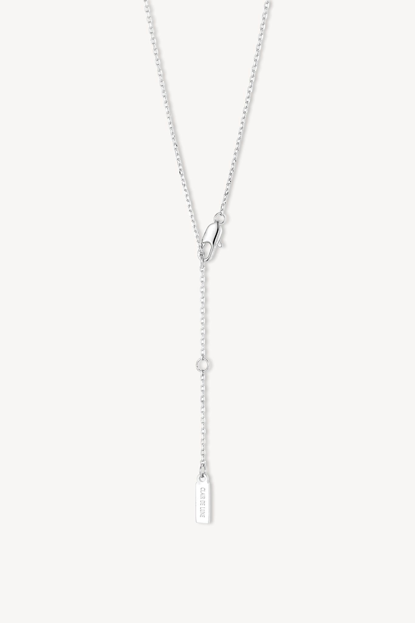 Textured Square Necklace Silver