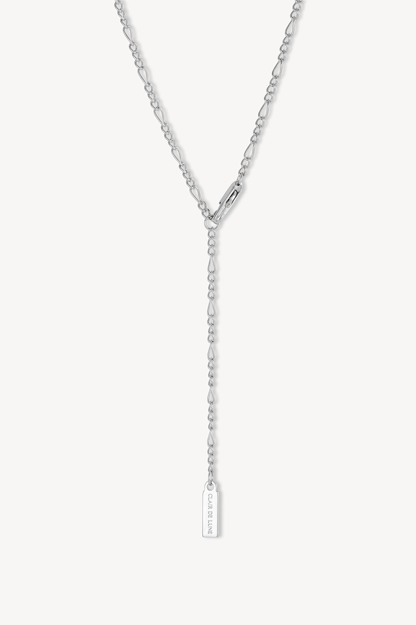 Gem Drop Necklace Silver