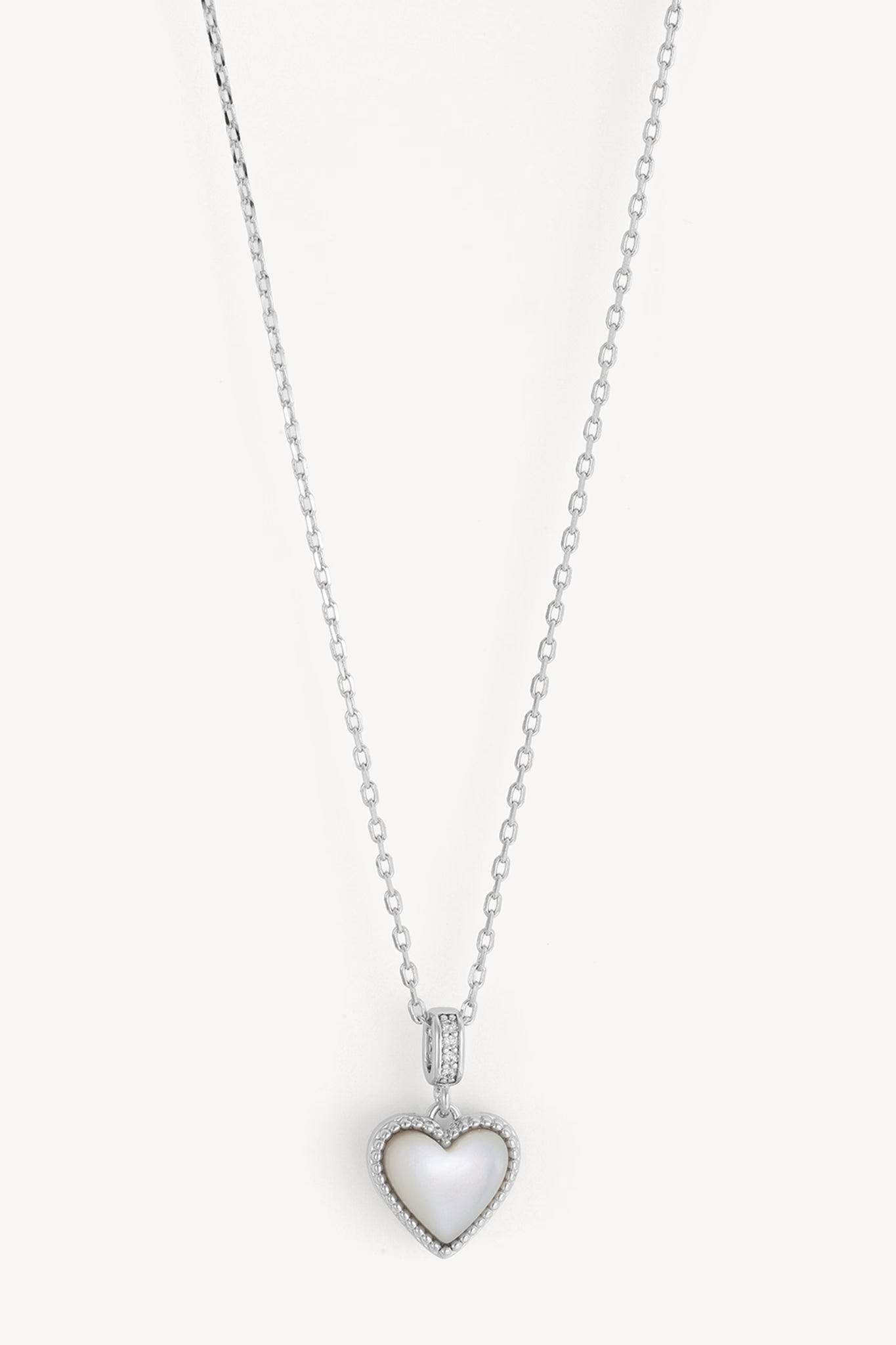 Shell Heart Pendant Silver