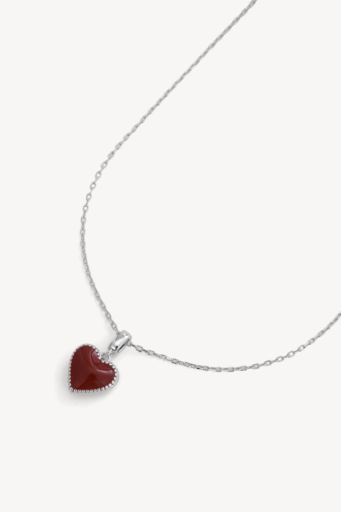 Shell Heart Pendant Silver