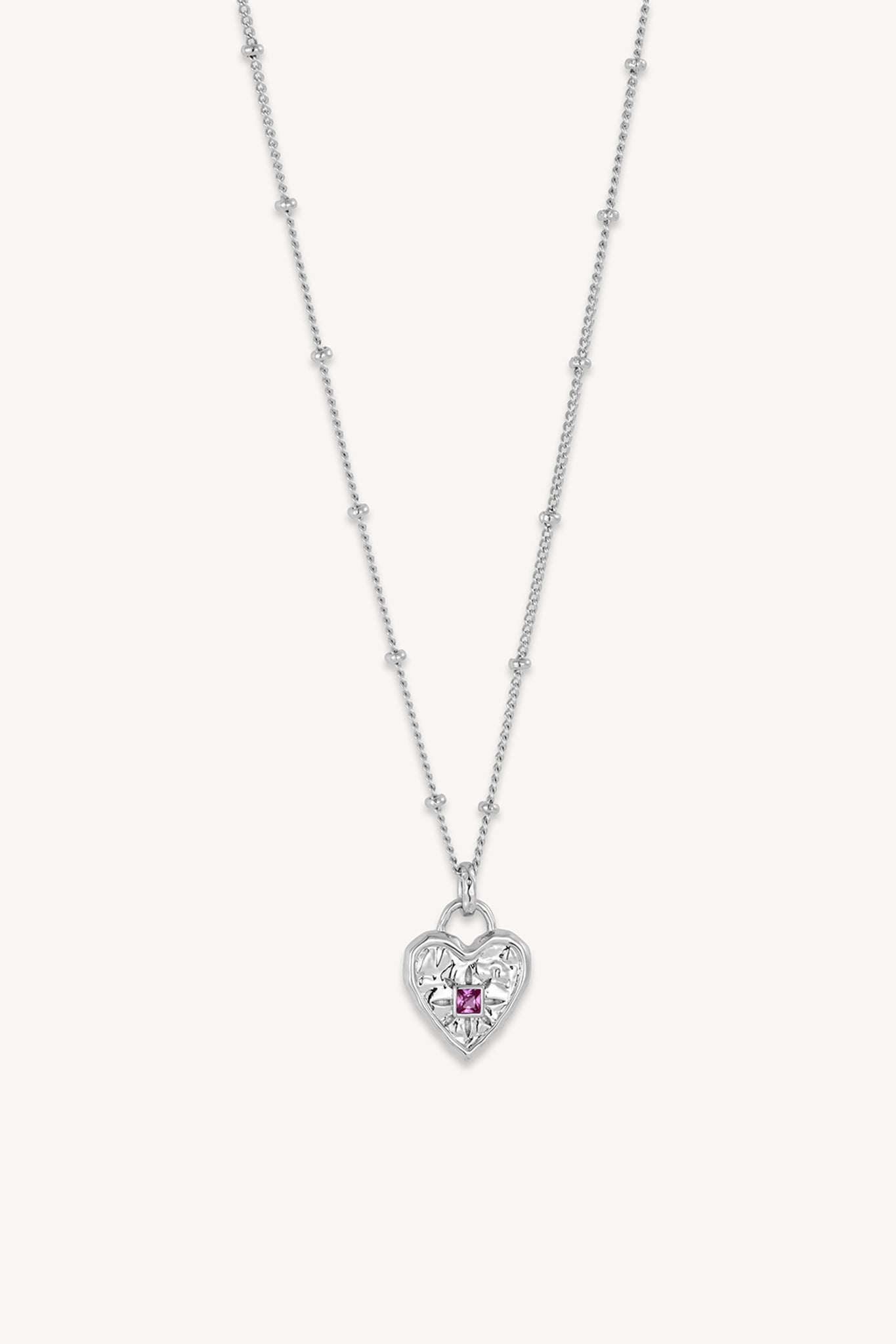 Verve Heart Necklace Silver