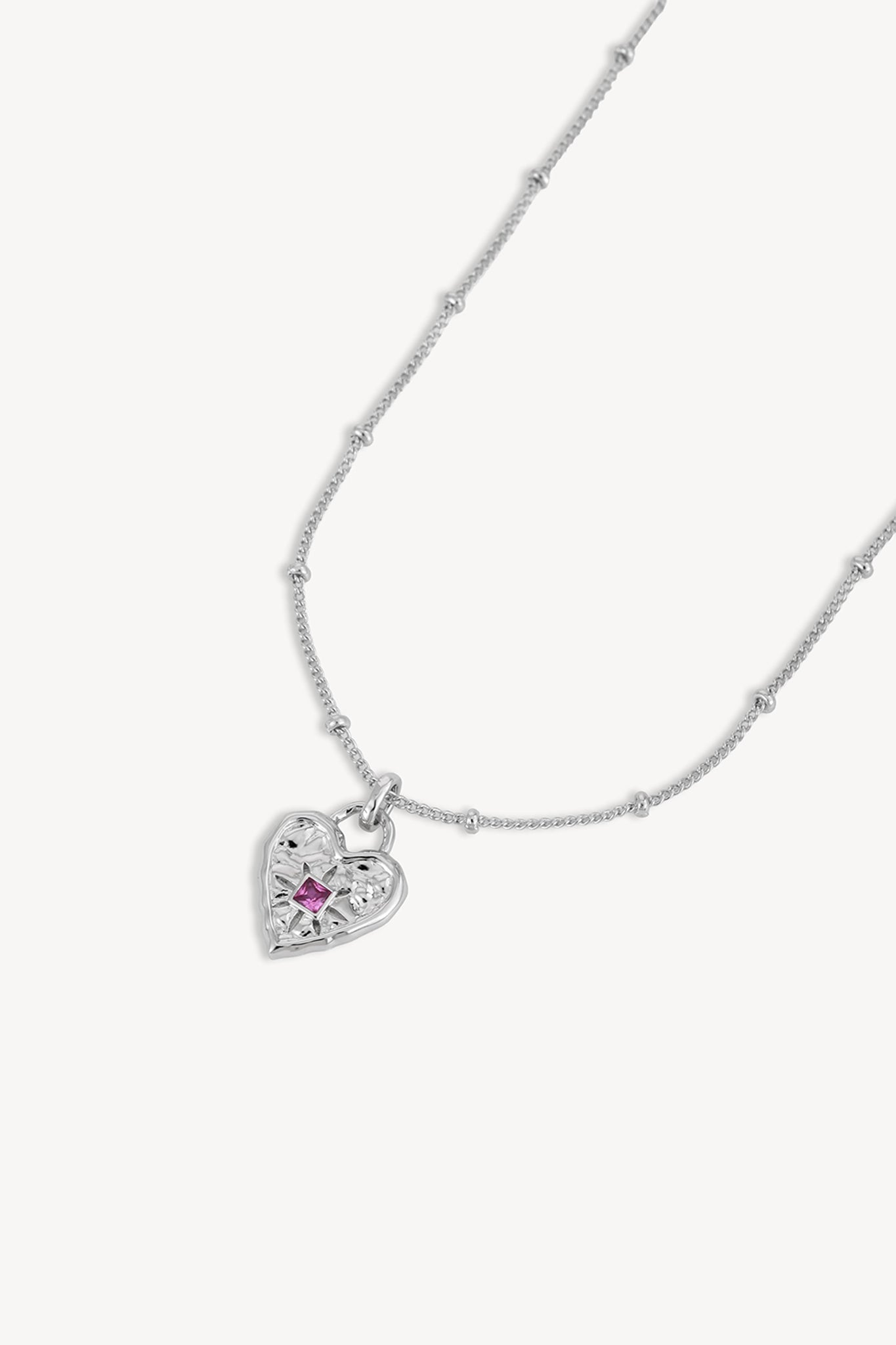 Verve Heart Necklace Silver