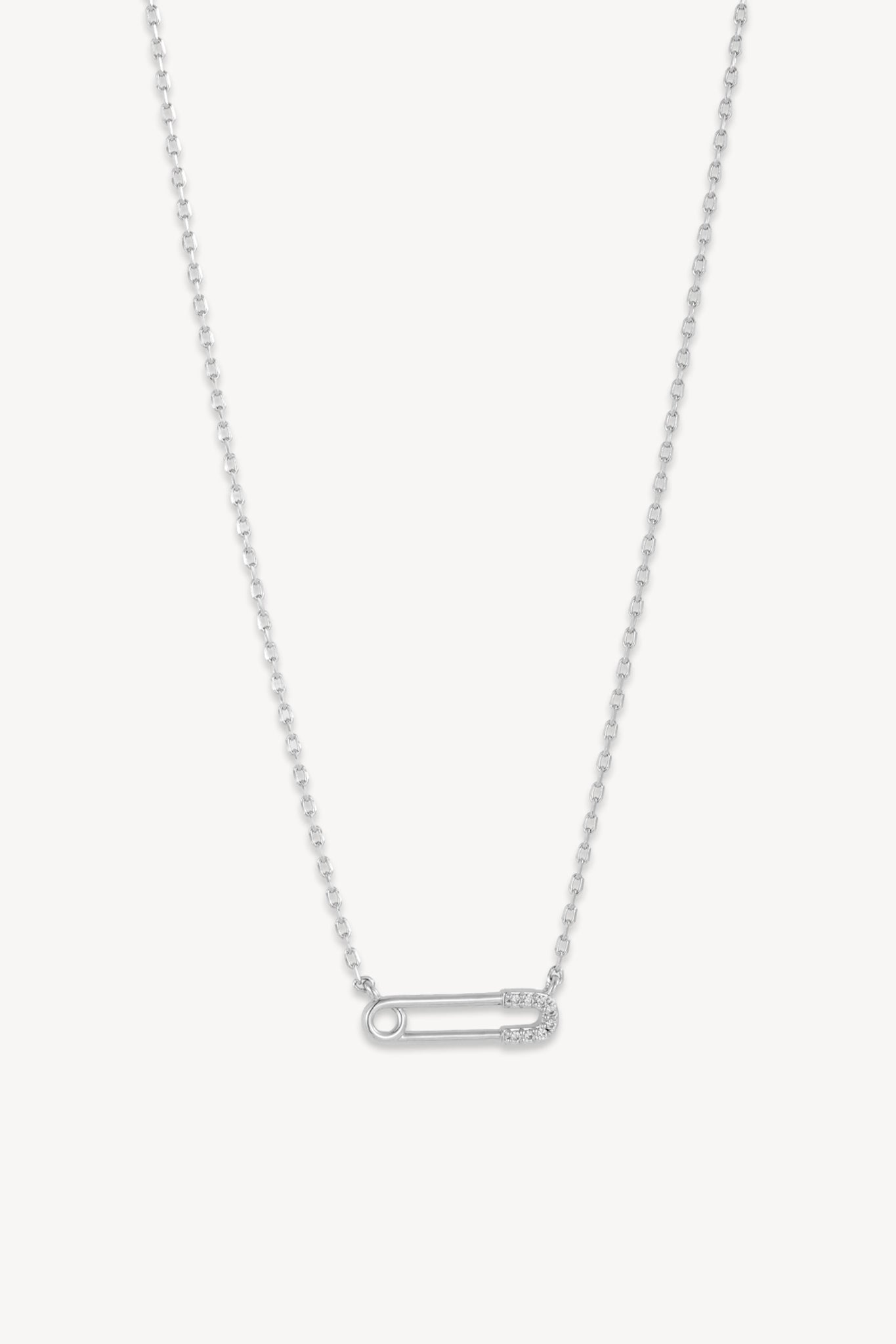 Link Heart Necklace Silver
