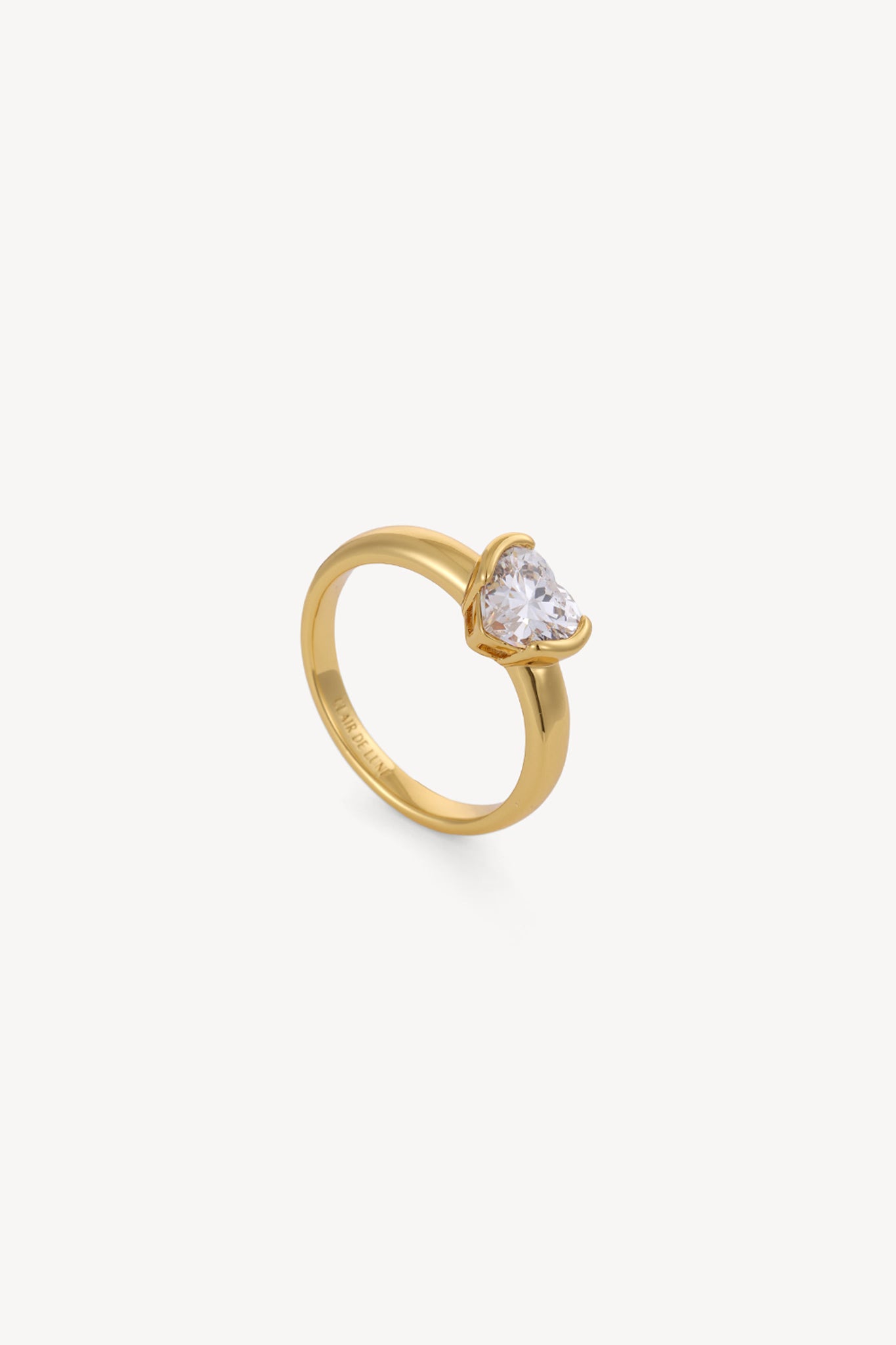 Heart Halo Ring Gold