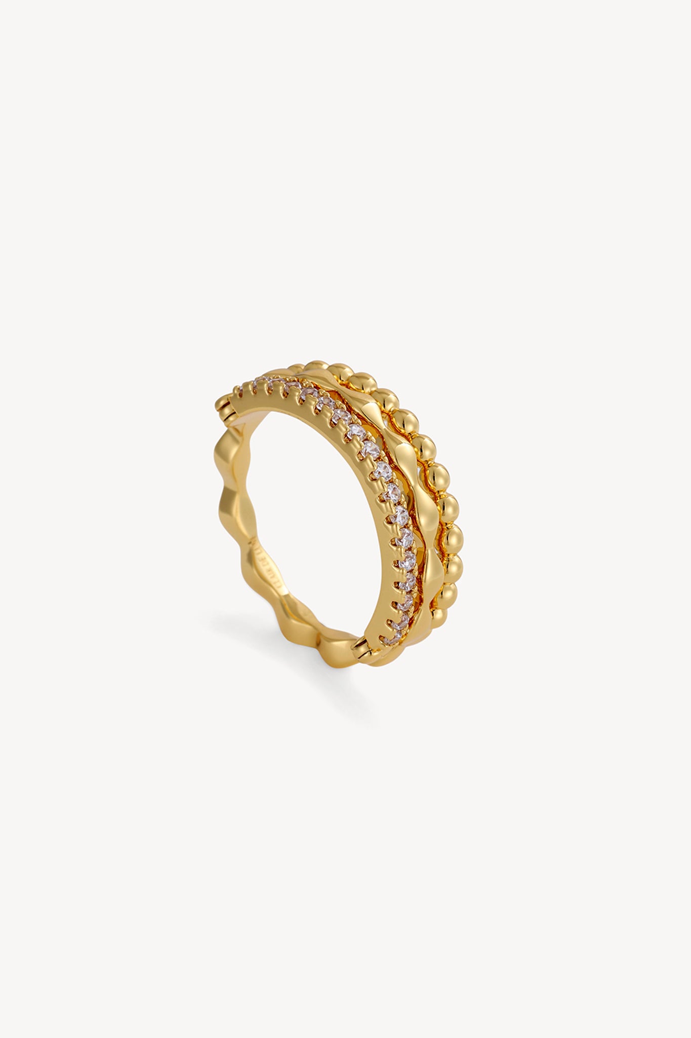 Tone Band Ring Gold