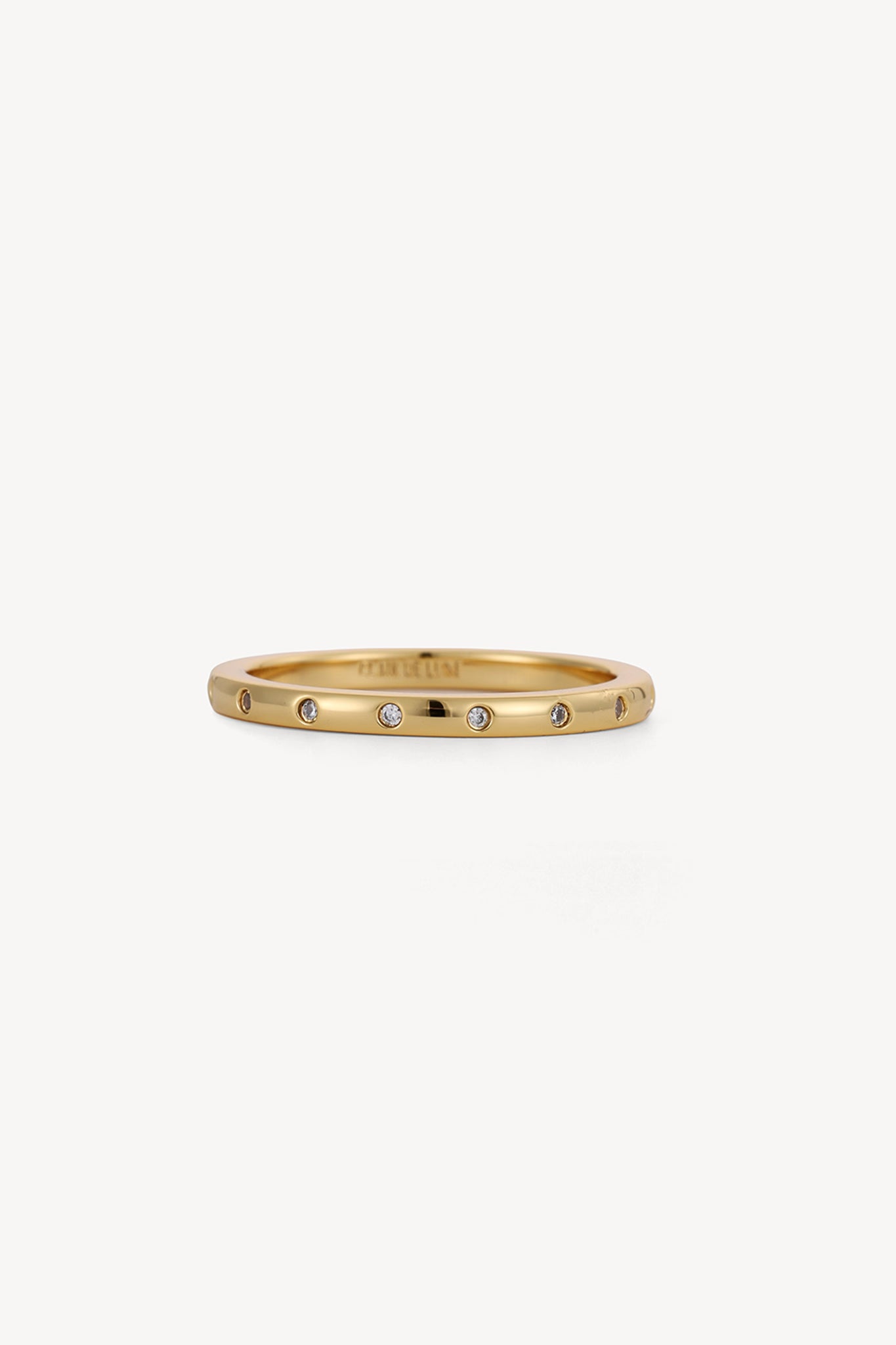 Dot Zircon Ring Gold