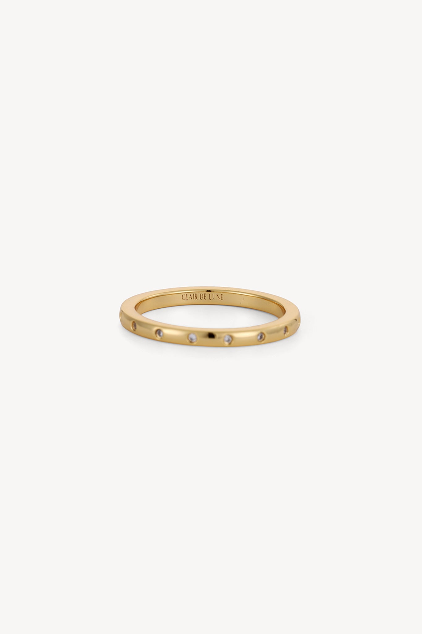 Dot Zircon Ring Gold