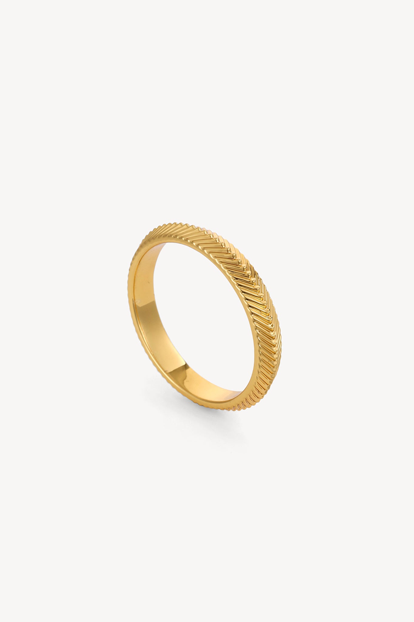 Herringbone Band Gold