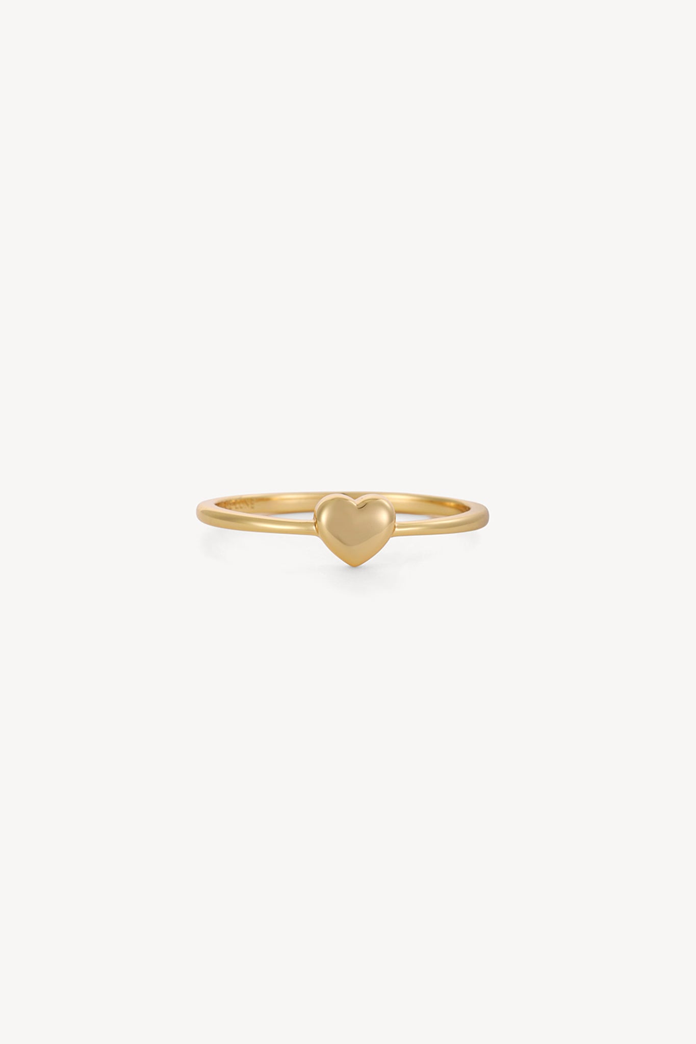 Sculpted Heart Ring Gold