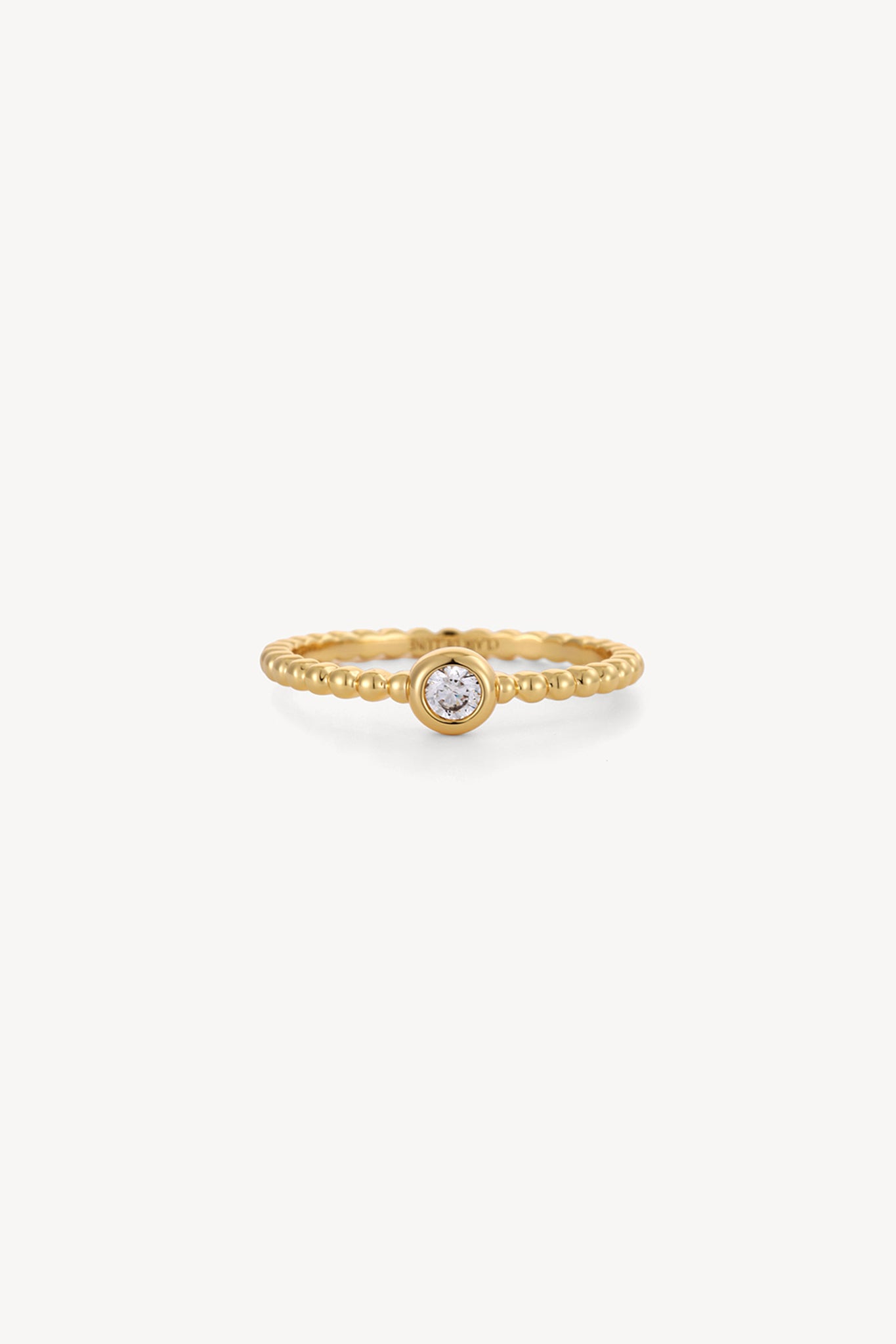 Dot Solitaire Ring Gold