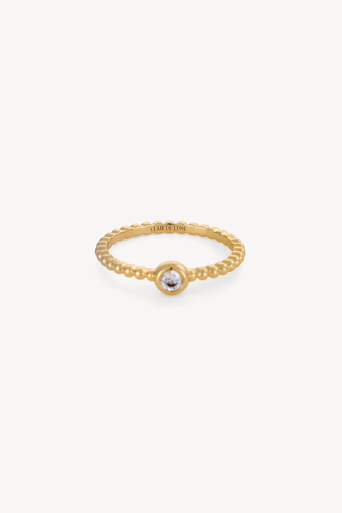 Dot Solitaire Ring Gold