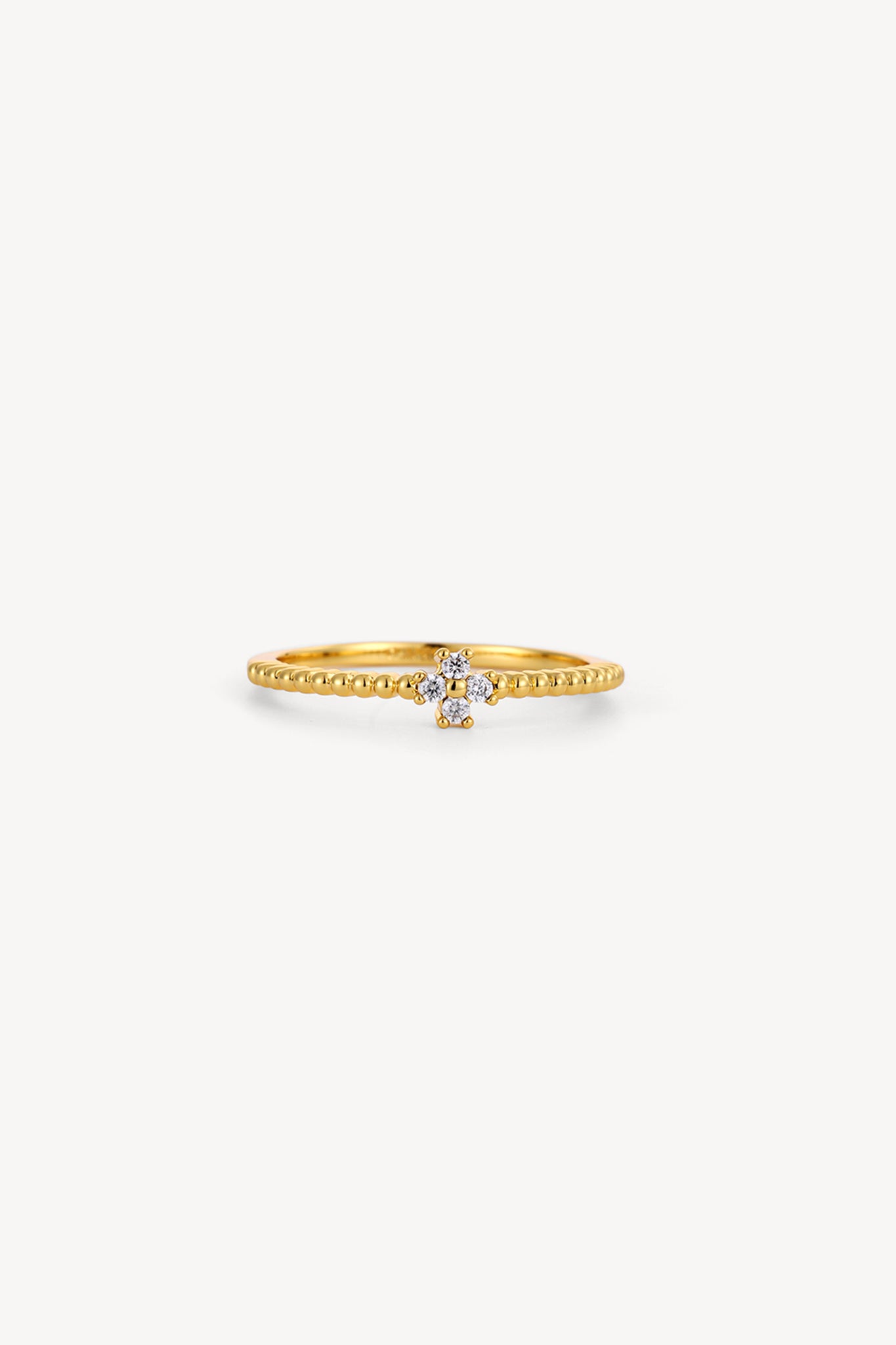 Clover Beaded Ring Gold
