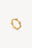 Chain Link Zircon Ring Gold