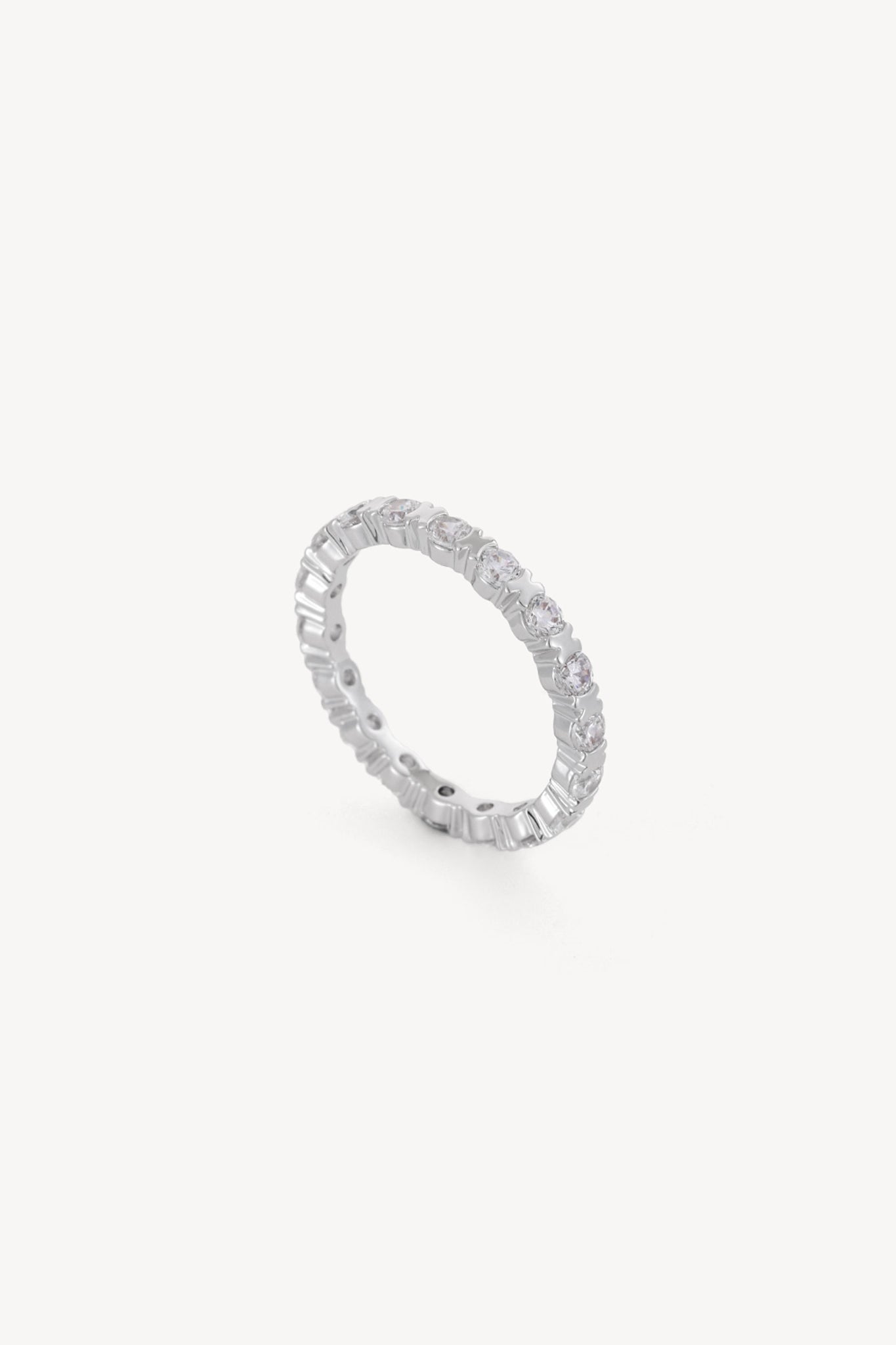 Eternity Sparkle Band Ring Silver