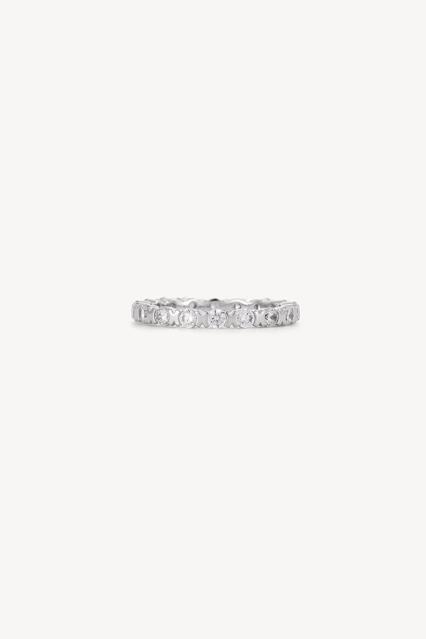 Eternity Sparkle Band Ring Silver