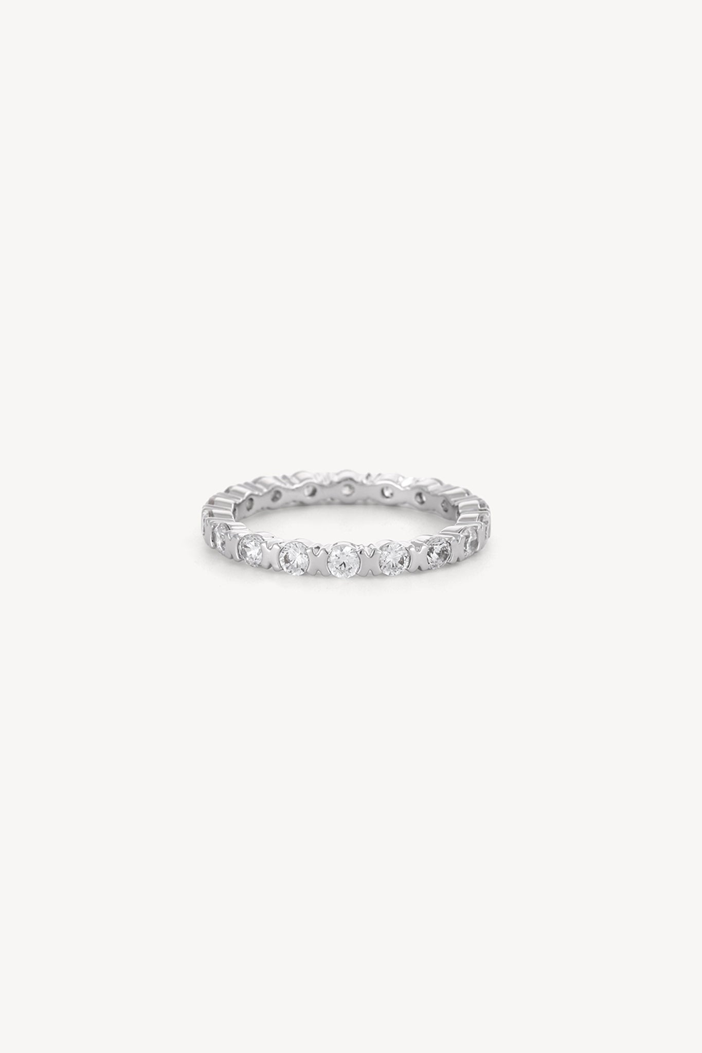 Eternity Sparkle Band Ring Silver