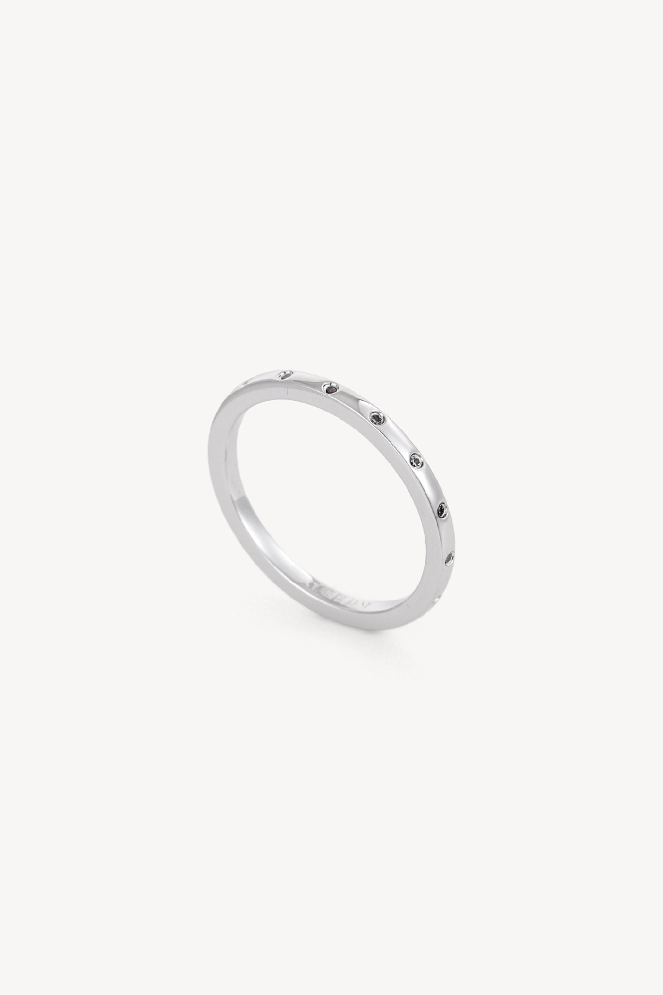 Dot Zircon Ring Silver