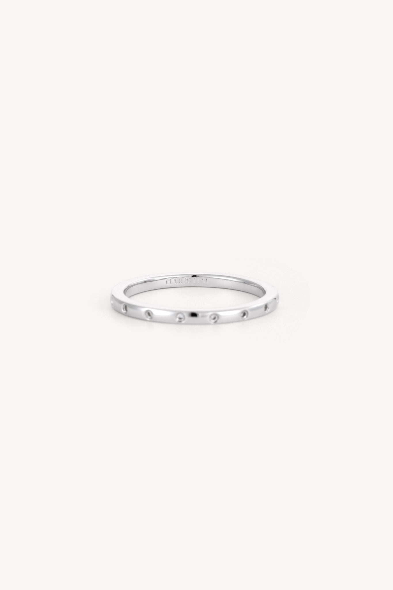 Dot Zircon Ring Silver