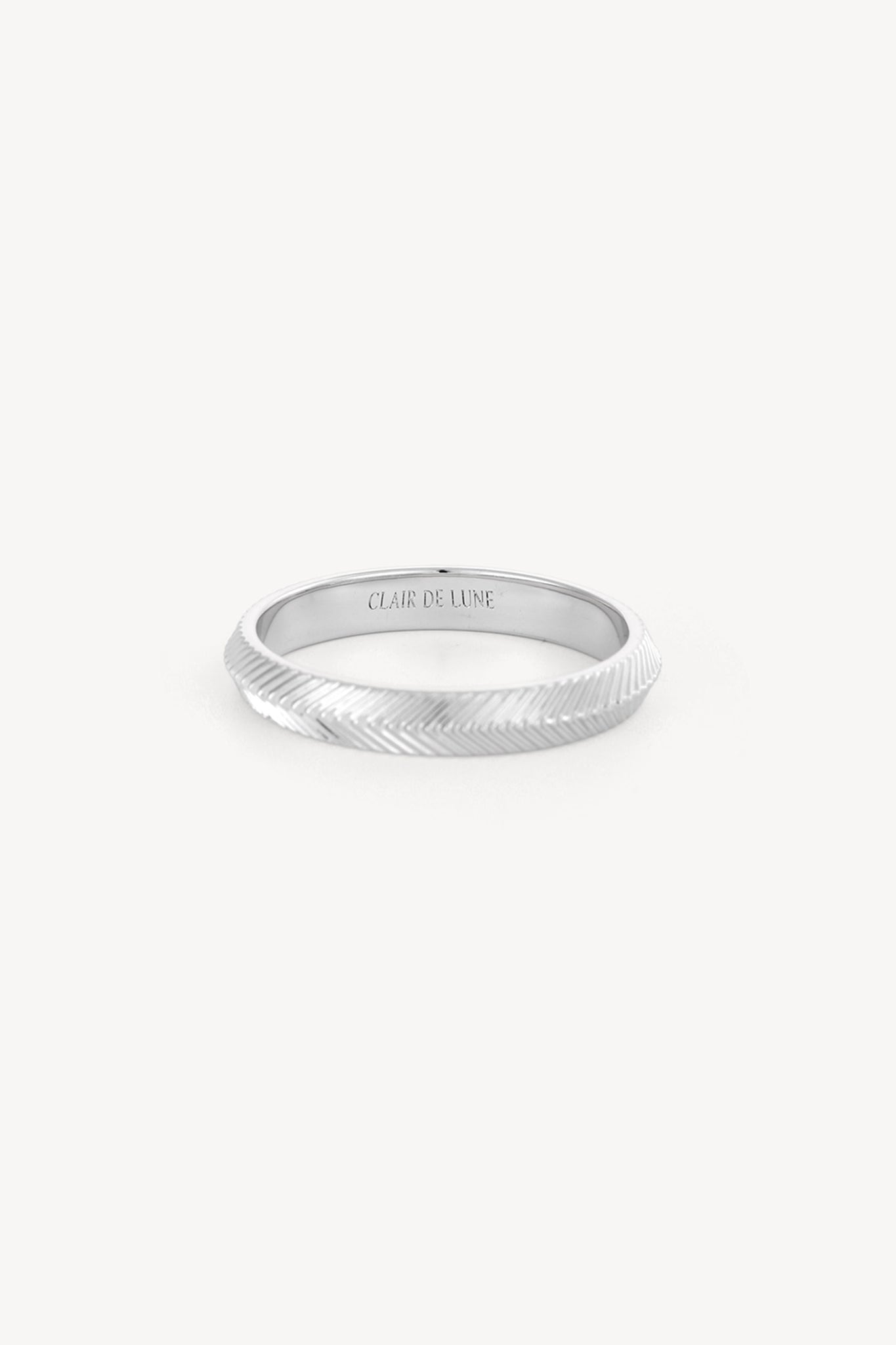 Herringbone Band Silver