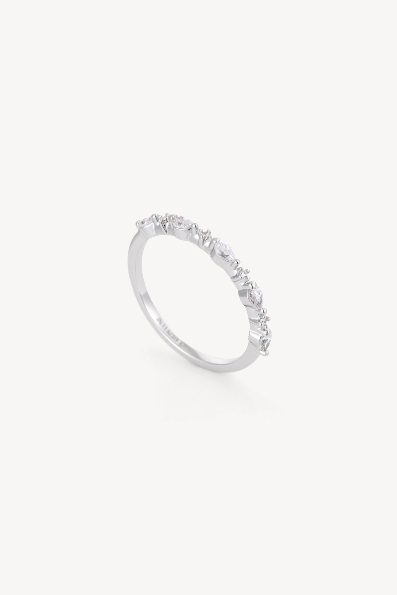 Pear Cut Ring Silver