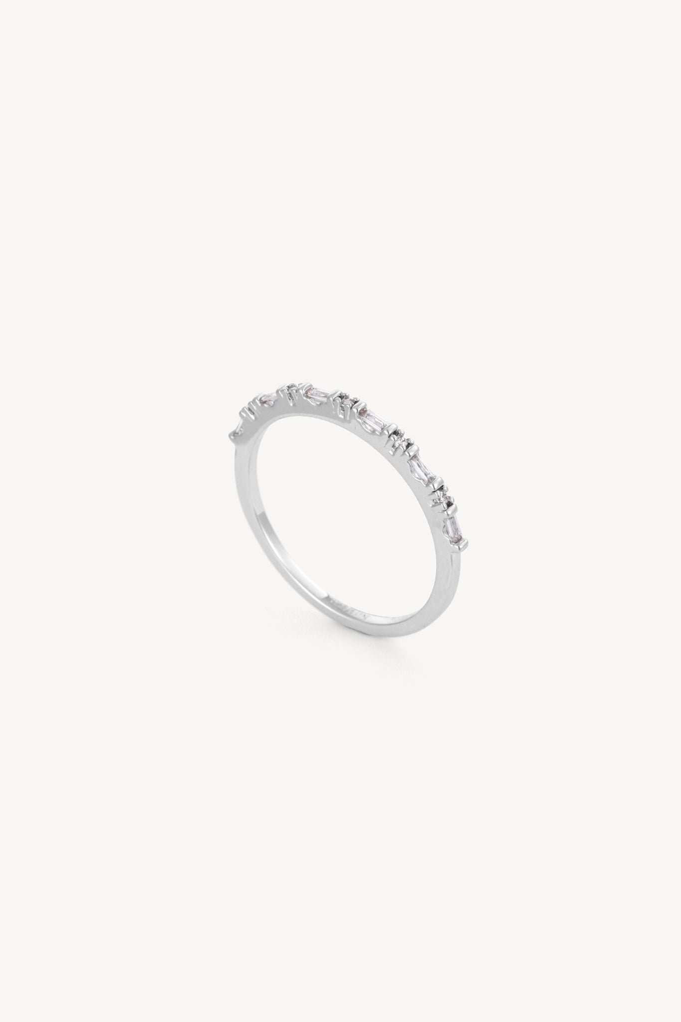 Baguette Stack Ring Silver