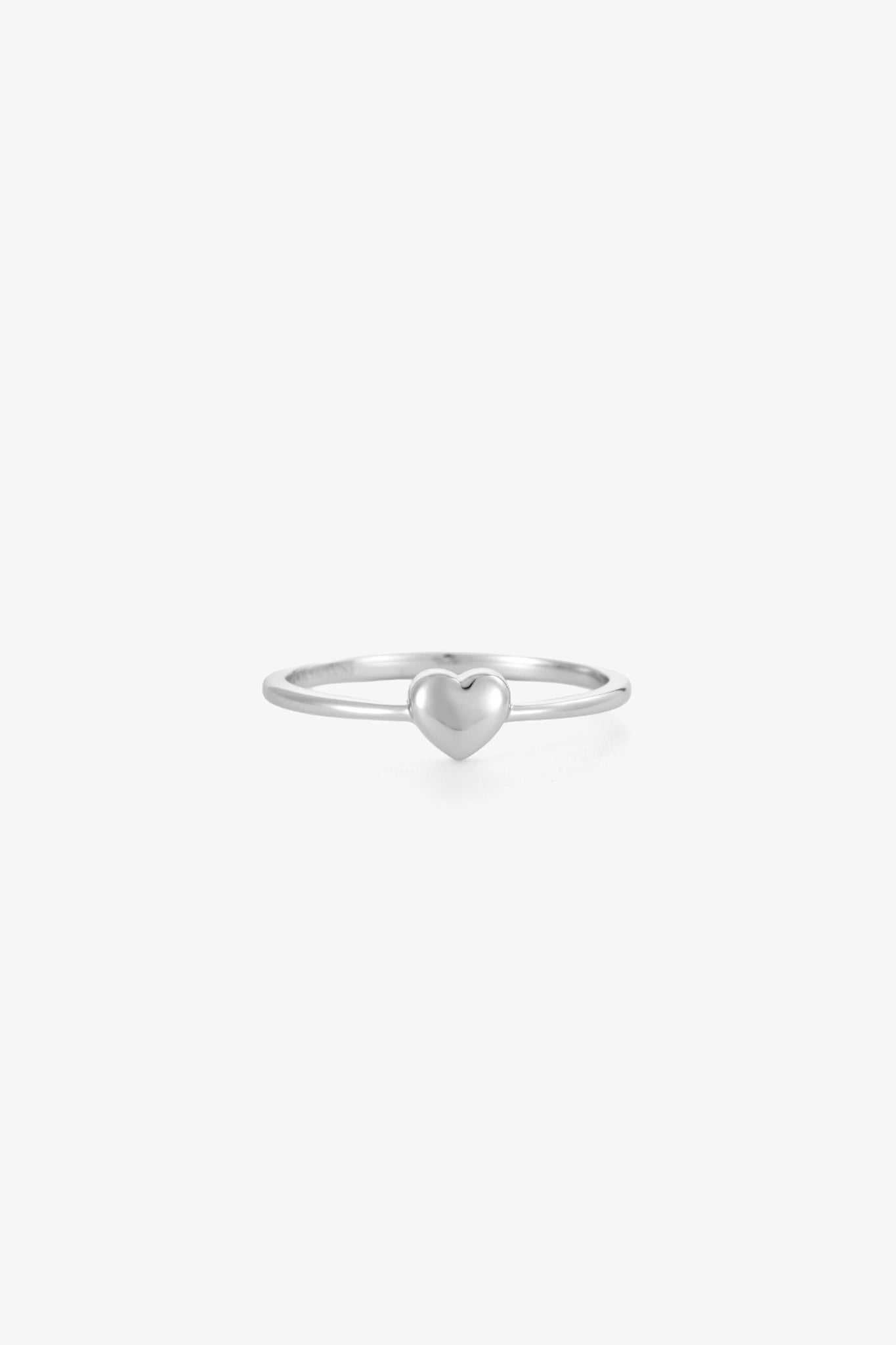 Sculpted Heart Ring Silver