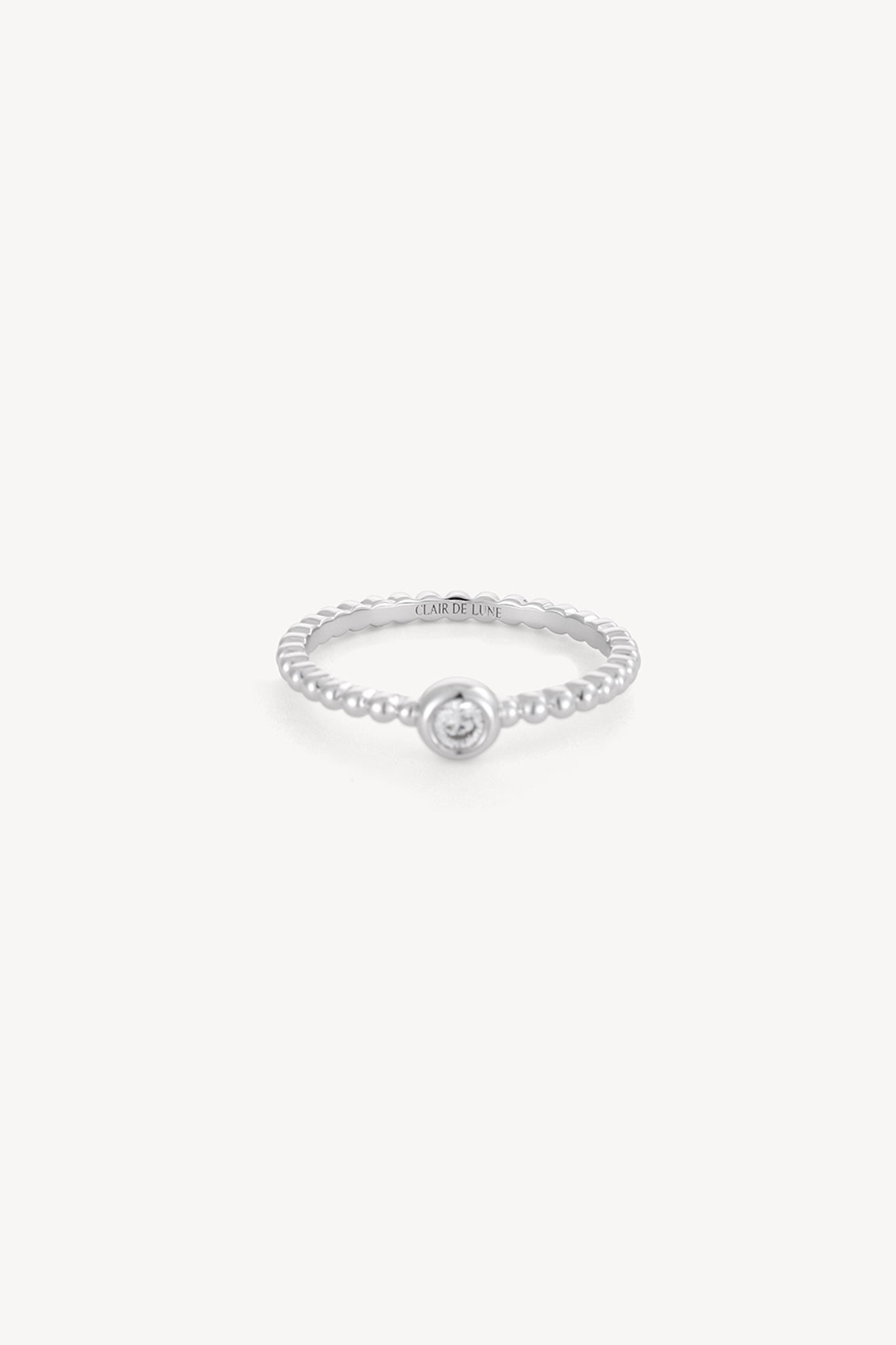Dot Solitaire Ring Silver