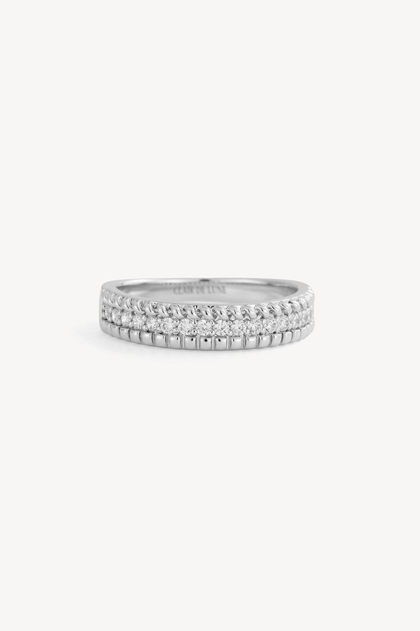 Sparkle Stack Ring Silver